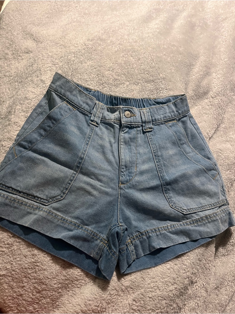 Old Navy Light Blue Denim High-Rise Shorts